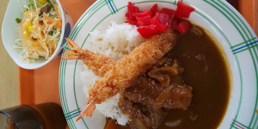 ひょうねえの大好きなカレーのトッピングはエビフライ